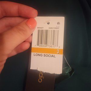 Green formal dress- cold shoulder